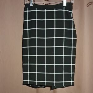 Black and White Checkered Skirt